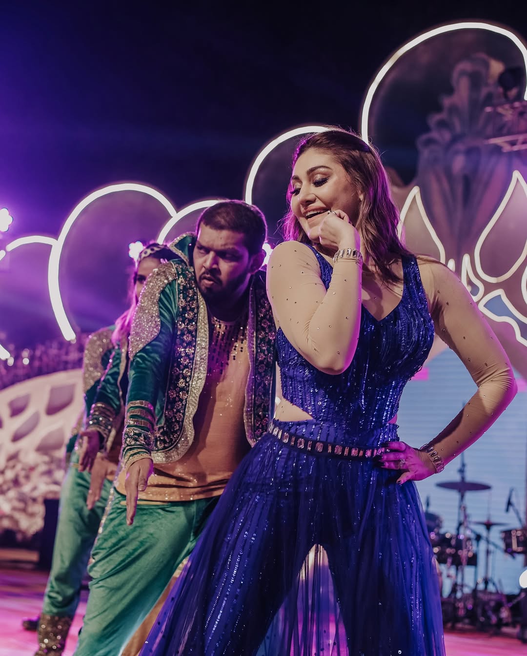 Bride and groom kissing